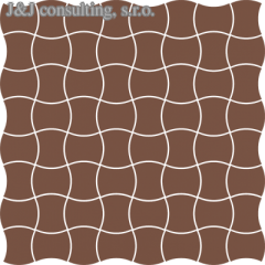 Paradyz MODERNIZM Brown Mozaika Prasowana K.3,6X4,4