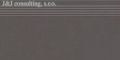Paradyz ARCHICROSS base black stopnica prasowana mat.