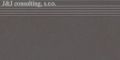 Paradyz ARCHICROSS base black stopnica prasowana mat.
