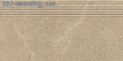 Paradyz ARCHICROSS concrete beige stopnica prasowana mat.