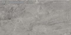 Paradyz LITTLE rocks graphite stopnica prasowana mat.