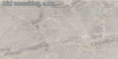 Paradyz LITTLE rocks grey stopnica prasowana mat.
