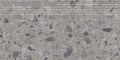 Paradyz TERAZZO grey stopnica nacinana mat