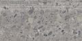 Paradyz TERAZZO grey stopnica nacinana mat