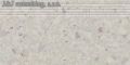 Paradyz TERAZZO white stopnica nacinana mat