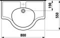 Laufen LIBERTYLINE SET 80 x 55cm,  811478