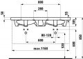 Laufen TALUX 121 x 55,5cm, 814677