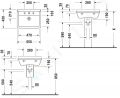 Duravit Starck 3 Umvadlo, 55x43 cm, s prepadom, s otvorom na batriu, WonderGliss, biela