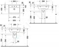 Duravit Starck 3 Umvadlo, 55x43 cm, s prepadom, s otvorom na batriu, biela