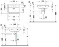 Duravit Starck 3 Umvadlo, 60x45 cm, s prepadom, s otvorom na batriu, biela