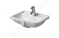 Duravit Starck 3 Umvadlo vstavan, 490x365 mm, s prepadom, s otvorom na batriu, WonderGliss, biela