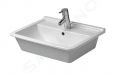 Duravit Starck 3 Umvadlo nbytkov, 560x465 mm, s 1 otvorom na batriu, s WonderGliss, biela