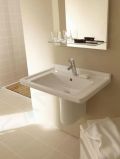 Duravit Starck 3 Umvadlo, 700x490 mm, s prepadom, s otvorom na batriu, WonderGliss, biela