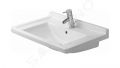 Duravit Starck 3 Umvadlo, 70x49 cm, s prepadom, s otvorom na batriu, WonderGliss, biela