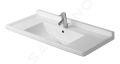 Duravit Starck 3 Umvadlo, 85x49 cm, s prepadom, s otvorom na batriu, WonderGliss, biela