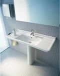 Duravit Starck 3 Umvadlo, 85x49 cm, s prepadom, s otvorom na batriu, WonderGliss, biela