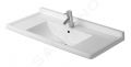 Duravit Starck 3 Umvadlo, 85x49 cm, s prepadom, s otvorom na batriu, biela
