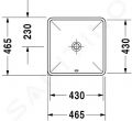 Duravit Starck 3 Umvadlo vstavan 43x43 cm, bez otvoru na batriu, biela