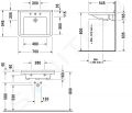 Duravit Starck 3 Umvadlo 70x55 cm, bezbarirov, 1 otvor na batriu, s WonderGliss, alpsk biela