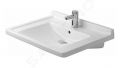 Duravit Starck 3 Umvadlo 700x545 mm, bezbarirov, 1 otvor na batriu, s WonderGliss, alpsk biela