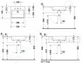 Duravit Vero Umvadlo zpustn, 55x47x17 cm, s 1 otvorom na batriu, s WonderGliss, biela