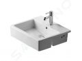 Duravit Vero Umvadlo zpustn, 55x47x17 cm, s 1 otvorom na batriu, s WonderGliss, biela