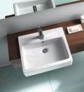 Duravit Vero Umvadlo zpustn, 55x47x17 cm, s 1 otvorom na batriu, biela