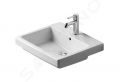 Duravit Vero Umvadlo zpustn, 550x465x180 mm, s 1 otvorom na batriu, s WonderGliss, alpsk biela