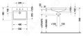 Duravit Vero Umvadlo zpustn, 55x47x18 cm, s 1 otvorom na batriu, s WonderGliss, alpsk biela