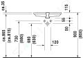 Duravit 2nd floor Umvadlo s prepadom, 525x350 mm, WonderGliss, biela