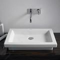 Duravit 2nd floor Umvadlo na dosku, 58x42 cm, bez prepadu, WonderGliss, biela