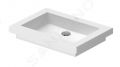 Duravit 2nd floor Umvadlo na dosku, 58x42 cm, bez prepadu, WonderGliss, biela