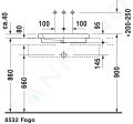 Duravit 2nd floor Umvadlo bez prepadu, 580x415 mm, WonderGliss, biela