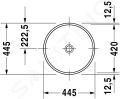 Duravit Architec Umvadlo bez prepadu, priemer 42 cm, WonderGliss, biela