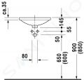 Duravit Architec Umvadlo bez prepadu, priemer 42 cm, WonderGliss, biela