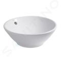 Duravit Bacino Umvadlo na dosku, priemer 420 mm, s prepadom, WonderGliss, biela