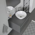 Duravit Bacino Um�vadlo na dosku, priemer 42 cm, s prepadom, biela