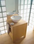 Duravit Bacino Um�vadlo na dosku, priemer 42 cm, s prepadom, biela