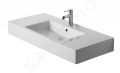 Duravit Vero Umvadlo, 105x49 cm, s prepadom, s otvorom na batriu, WonderGliss, biela