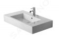 Duravit Vero Umvadlo, 85x49 cm, s prepadom, s otvorom na batriu, WonderGliss, biela
