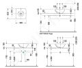 Duravit Bacino Umvadlo na dosku, 420x420 mm, s prepadom, biela