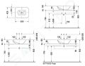 Duravit Bacino Umvadlo na dosku, 550x420 mm, s prepadom, biela