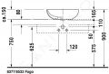 Duravit Bathroom_Foster Umvadlo na dosku, 50x35 cm, s prepadom, bez otvoru na batriu, s WonderGliss, biela