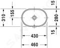 Duravit Bathroom_Foster Umvadlo zpustn, 430x280 mm, s WonderGliss, alpsk biela