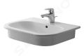 Duravit D-Code Umvadlo zpustn, 55x44 cm, s prepadom, s otvorom na batriu, biela