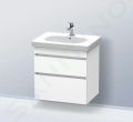 Duravit D-Code Umvadlo nbytkov, 650x485 mm, s prepadom, s otvorom na batriu, biela