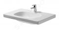 Duravit D-Code Umvadlo Med, 850x480 mm, s 1 otvorom na batriu, alpsk biela