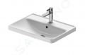 Duravit D-Neo Umvadlo zpustn, 600x440 mm, 1 otvor na batriu, biela