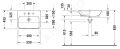 Duravit ME by Starck Zpustn umvadlo, 55x46 cm, 1 otvor na batriu, s WonderGliss, matn biela