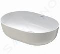 Duravit Luv Umvadlo na dosku, 500x350 mm, bez prepadu, WonderGliss, biela/matn siv